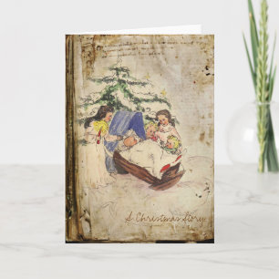 Een kerstverhaal feestdagen kaart