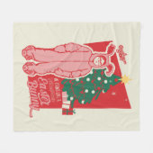 Een kerstverhaal | gestoorde paashaas fleece deken (Voorkant (Horizontaal))