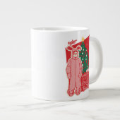 Een kerstverhaal | gestoorde paashaas grote koffiekop (Voorkant rechts)