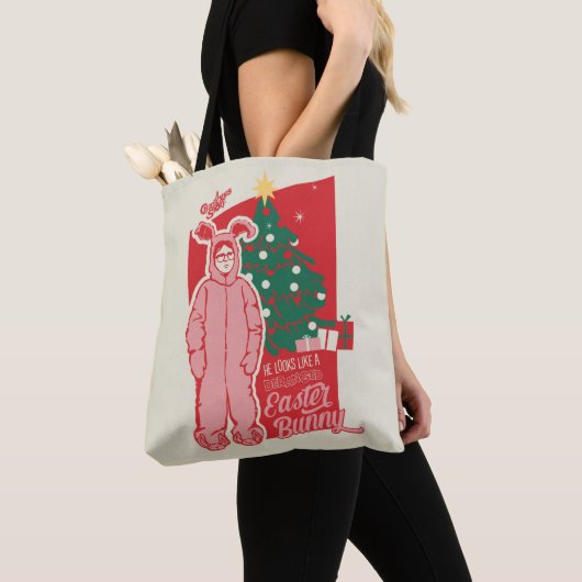 Een kerstverhaal | gestoorde paashaas tote bag (Dichtbij)