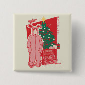 Een kerstverhaal | gestoorde paashaas vierkante button 5,1 cm (Voorkant)