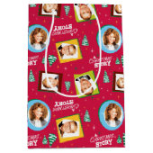Een kerstverhaal | Gezinsfotopatroon Medium Cadeauzakje (Voorkant)