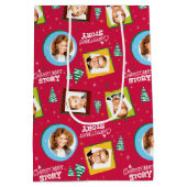 Een kerstverhaal | Gezinsfotopatroon Medium Cadeauzakje (Achterkant)