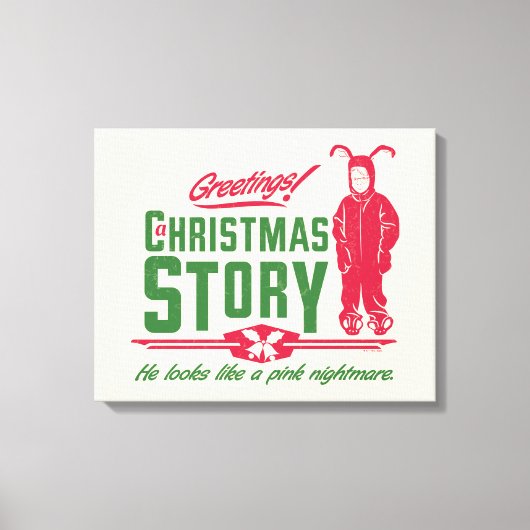 Een kerstverhaal | Hij ziet eruit als een roze nac Canvas Afdruk (Voorkant)