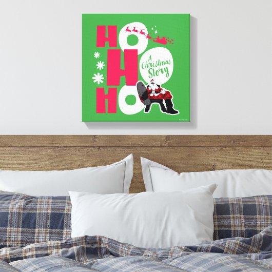 Een kerstverhaal | Ho Ho Ho Canvas Afdruk (Insitu (Slaapkamer))