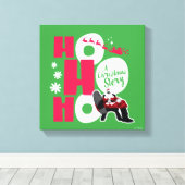 Een kerstverhaal | Ho Ho Ho Canvas Afdruk (Insitu (Houten vloer))