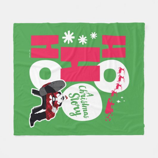 Een kerstverhaal | Ho Ho Ho Fleece Deken (Voorkant (Horizontaal))