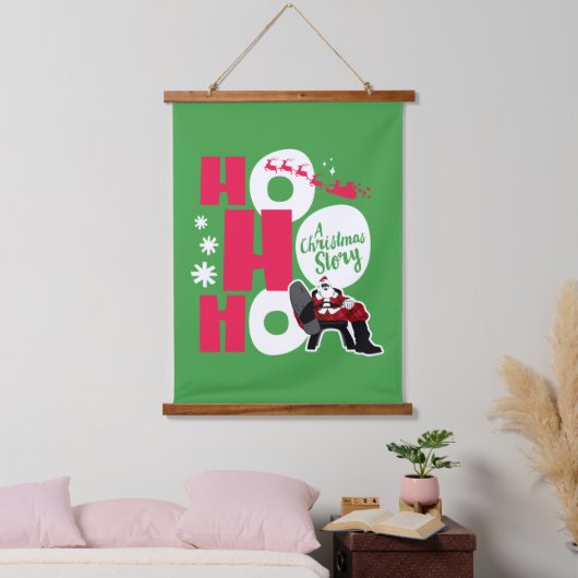 Een kerstverhaal | Ho Ho Ho Hangend Wandkleed (Slaapkamer)