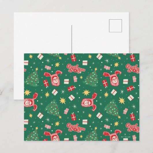 Een kerstverhaal | Kerstpictogrampatroon Briefkaart (Voorkant / Achterkant)