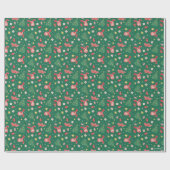 Een kerstverhaal | Kerstpictogrampatroon Cadeaupapier (Vlak)