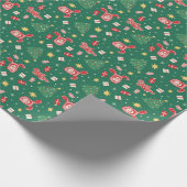 Een kerstverhaal | Kerstpictogrampatroon Cadeaupapier (Hoek)