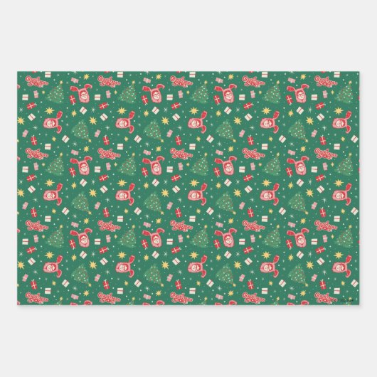 Een kerstverhaal | Kerstpictogrampatroon Inpakpapier Vel (Voorkant 2)