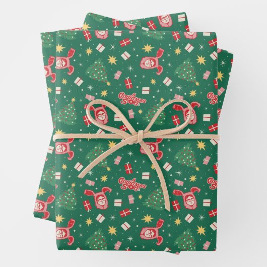 Een kerstverhaal | Kerstpictogrampatroon Inpakpapier Vel (In situ)