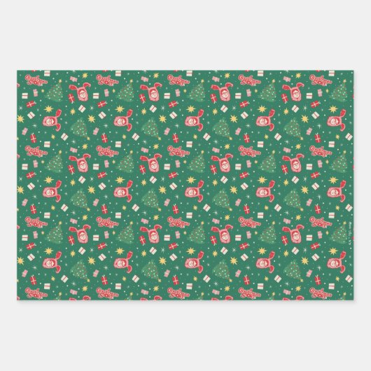 Een kerstverhaal | Kerstpictogrampatroon Inpakpapier Vel (Voorkant)