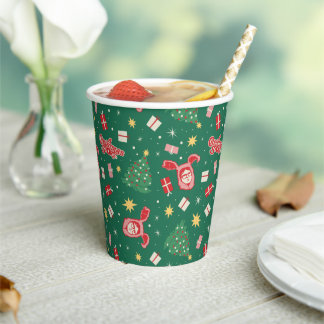 Een kerstverhaal | Kerstpictogrampatroon Papieren Bekers