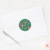 Een kerstverhaal | Kerstpictogrampatroon Ronde Sticker (Envelop)
