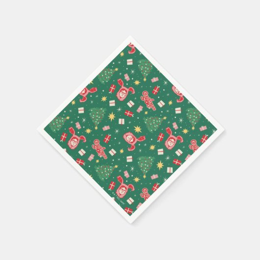 Een kerstverhaal | Kerstpictogrampatroon Servet (Hoek)