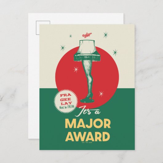 Een kerstverhaal | Leg Lamp Major Award Briefkaart (Voorkant / Achterkant)