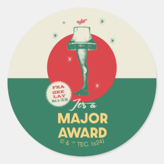 Een kerstverhaal | Leg Lamp Major Award Ronde Sticker