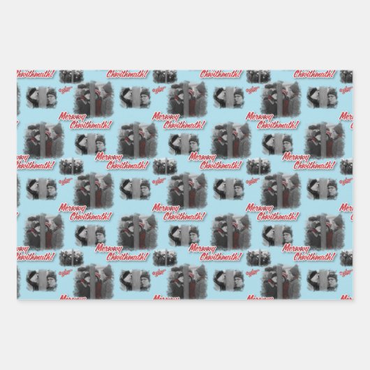 Een kerstverhaal | Merry Chwithmuth Pattern Inpakpapier Vel (Voorkant)