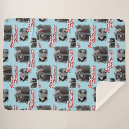 Een kerstverhaal | Merry Chwithmuth Pattern Sherpa Deken (Voorkant (horizontaal))