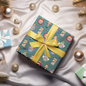 Een kerstverhaal | Patroon Ralphie en Ornaments Inpakpapier Vel