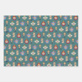 Een kerstverhaal | Patroon Ralphie en Ornaments Inpakpapier Vel (Voorkant)