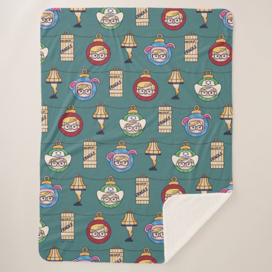 Een kerstverhaal | Patroon Ralphie en Ornaments Sherpa Deken (Voorkant)