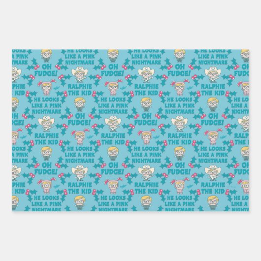 Een kerstverhaal | Ralphie het Patroon van het Kin Inpakpapier Vel (Voorkant 2)