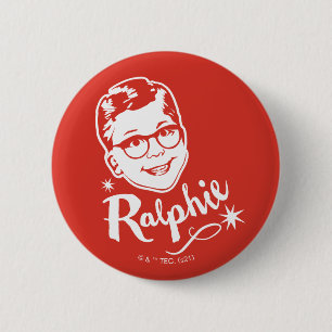 Een kerstverhaal   Ralphie Ronde Button 5,7 Cm