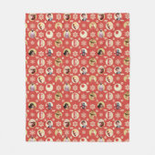 Een kerstverhaal-retro Snowflake-patroon Fleece Deken (Voorkant)