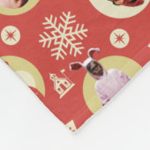 Een kerstverhaal-retro Snowflake-patroon Fleece Deken (Hoek)