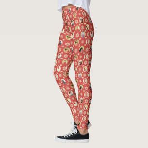 Een kerstverhaal-retro Snowflake-patroon Leggings