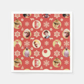 Een kerstverhaal-retro Snowflake-patroon Servet (Voorkant)