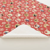 Een kerstverhaal-retro Snowflake-patroon Sherpa Deken (3/4)