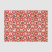 Een kerstverhaal-retro Snowflake-patroon Tissuepapier (Voorkant)