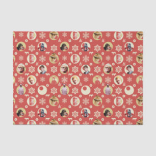 Een kerstverhaal-retro Snowflake-patroon Tissuepapier