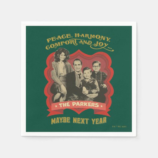 Een kerstverhaal | Vrede, Harmonie, Comfort & Joy Servet (Voorkant)