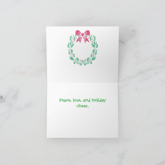 Een kerstversiering. Een kerst Wenskaart Kaart (Binnen)