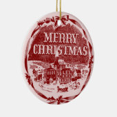 Een kerstversiering in Vintage Keramisch Ornament (Rechts)