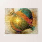 Een kerstversiering met teardrop legpuzzel (Horizontaal)