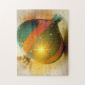 Een kerstversiering met teardrop legpuzzel (Verticaal)