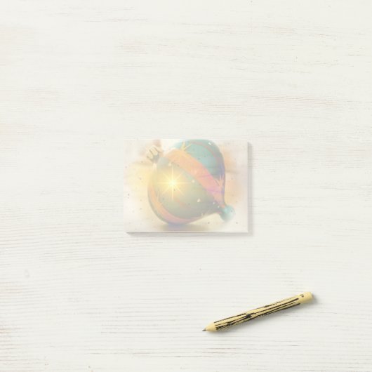 Een kerstversiering met teardrop post-it® notes (Op bureau)