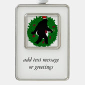 Een kerstvierkant met een adem verzilverd omlijst ornament (Voorkant)