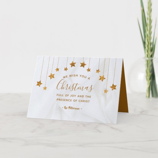Een kerstvol vreugde en de aanwezigheid van Christ Feestdagen Kaart (Voorkant)