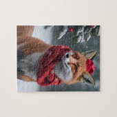 Een kerstvos legpuzzel (Horizontaal)