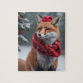 Een kerstvos legpuzzel (Verticaal)