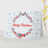 Een kerstwens kaart (Gele Bloem)