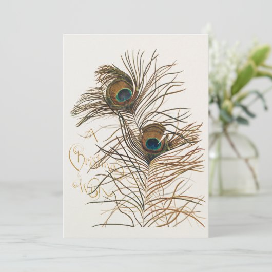 Een kerstwens met een tropische feestdag Kaart (Staand voorkant)