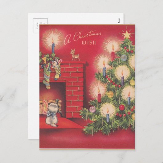  een kerstwiebels woonkamer feestdagenkaart (Voorkant / Achterkant)